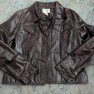 Hugo Buscati Dark Brown Leather Jacket